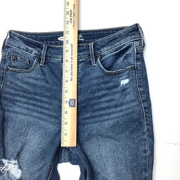 Old Navy Rockstar Super Skinny High Rise Button Fly Distressed size 4 inseam 27" - Picture 6 of 8
